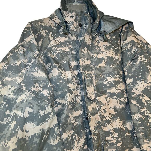 Camouflage Military Parka Jacket Camo Coat Nylon Hooded Cold Weather Medium - Picture 3 of 13